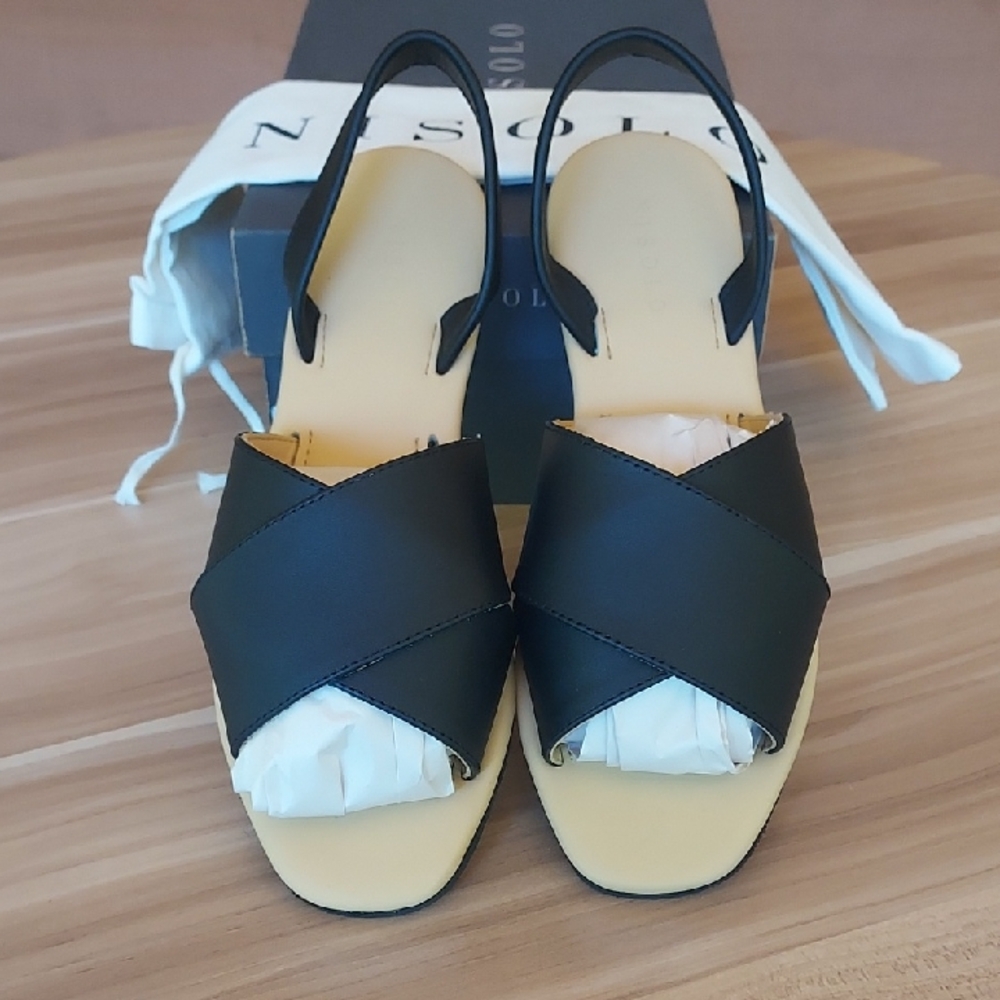 Nisolo Black All-Day Cross Strap Sandal 